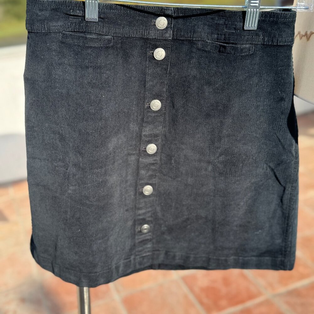 Women's J.Crew Mini Skirt Size 28 Black Corduroy